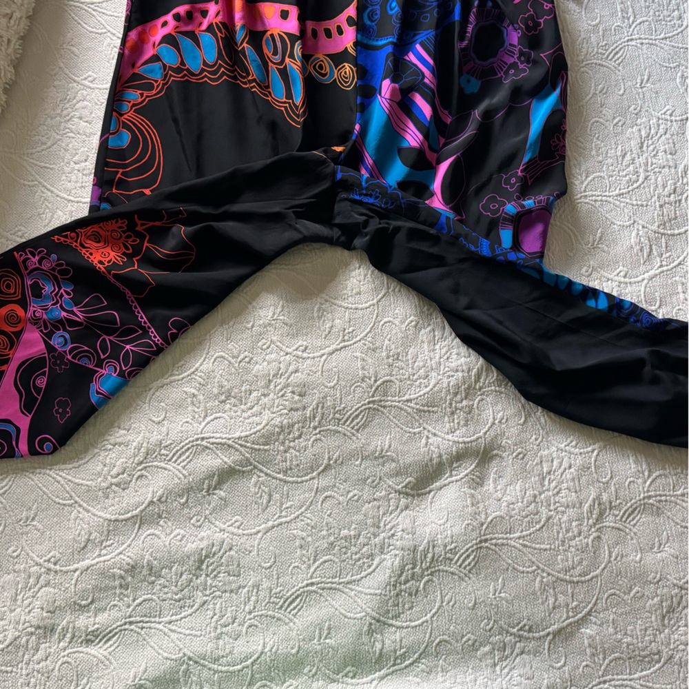 Tibi Abstract Print Silk Jumpsuit (Women's M) - Picture 6 of 11